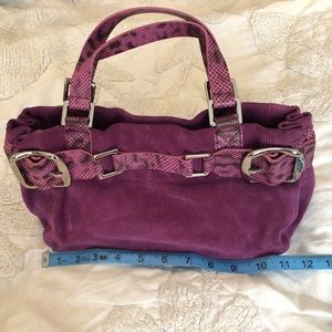 DKNY purple suede handbag purse